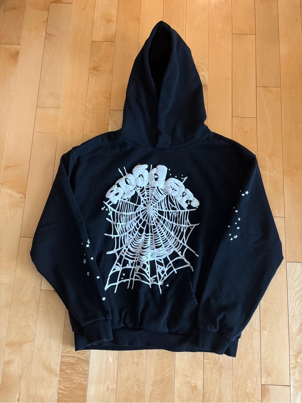Men’s black authentic sp5der hoodie
